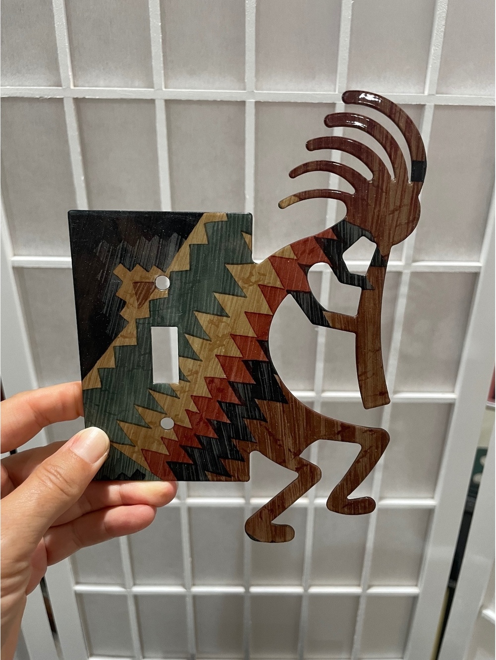 Vintage 90's Decorative Kokopelli Light Switch Cover Plate